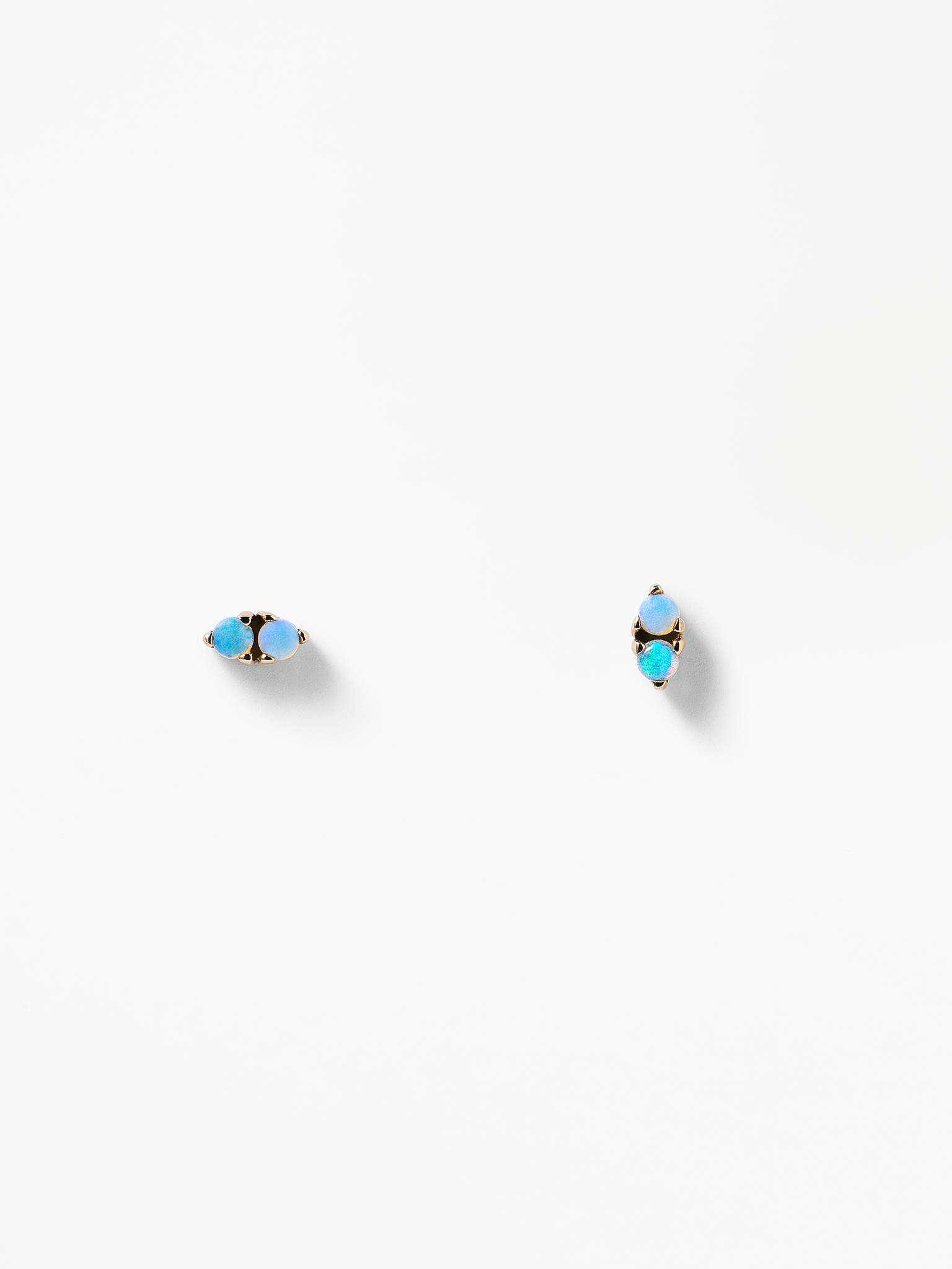 Two-Step earrings with opals